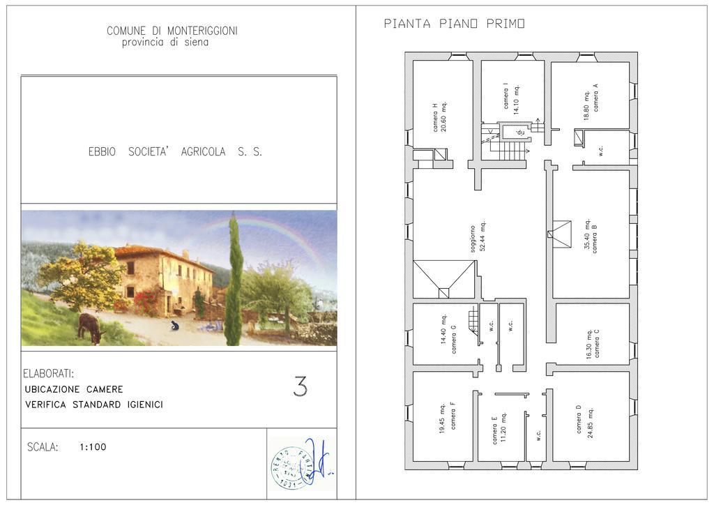 Agriturismo Biologico Ebbio Villa มอนเตริจโจนี ภายนอก รูปภาพ
